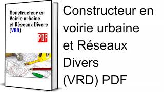 Constructeur en voirie urbaine et Réseaux Divers VRD [upl. by Ric]