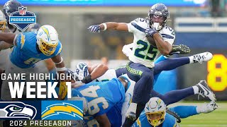 Seattle Seahawks vs Los Angeles Chargers  2024 Preseason Week 1 Game Highlights [upl. by Jarvis]