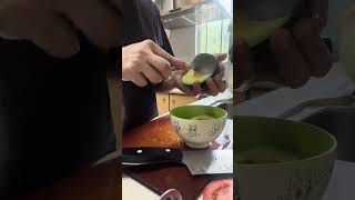 Smashed avocado foryou fruitcuting shortsvideo asmr [upl. by Darin777]