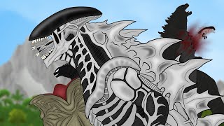 LEGENDARY XENOZILLA  Godzilla fusion Xenomorph Vs Venomzilla  PANDY Animation 43 [upl. by Timms]