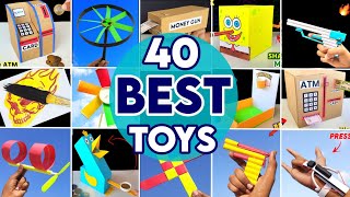 40 best homemade toy  how to make cardboard toy  Easy paper toy  homemade ATM  Paper flying toy [upl. by Odnarb]