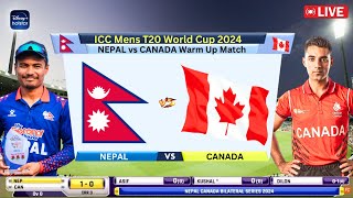 🔴Live Nepal vs Canada Live World Cup Match  NEP vs CAN Live Match Today  T20 WC 2024 cricketlive [upl. by Terrene]