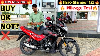 Hero Glamour 125 Bs6 2023 model Mileage Test 🔥New 2023 Glamour 125 1 litre Mileage test 👑 [upl. by Pearse]