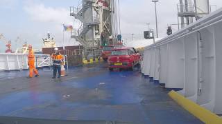 Calais Ferry Port  disembarking at Calais and drive out of the Port [upl. by Anihs423]