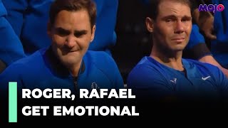 Roger Federer Rival Rafael Nadal In Tears After Swiss Legend’s Final Match At Laver Cup 2022 [upl. by Jessalin530]