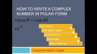 How to Write a Complex Number in Polar Form Tutorial [upl. by Grosvenor754]