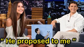 quotYes He proposed to Mequot Zendaya Reveals Her Relationship Status with Tom Holland [upl. by Polad]