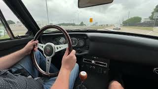 1969 MG MGC GT Cold Start amp Driving Video 6 cylinder Overdrive AC Live on Bringatrailer [upl. by Niven721]