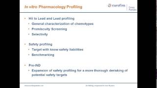 Eurofins CerepPanlabs ADMETox Profiling in Drug Discovery [upl. by Earahs]