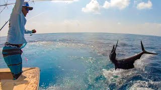 Most EPIC Sailfish Video Ever GIANT Pacific Sailfish Quepos Costa Rica [upl. by Yniattirb]