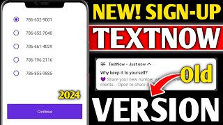 How to create textnow account 2024  textnow sign up problem fix 2024  TextNow account create [upl. by Yarised]