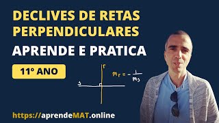 Como determinar o declive de retas perpendiculares Geometria analítica 11º  Exercício [upl. by Leihcim]