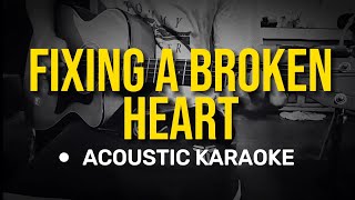 Fixing A Broken Heart  Indecent Obsession Acoustic Karaoke [upl. by Eatnahc]