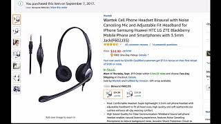 Wantek Noise Cancelling Microphone Headset Review [upl. by Kare431]