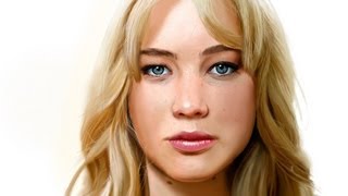 100 Jennifer Lawrence Speedpainting by davide ruvolo speedpainter [upl. by Nylzor894]