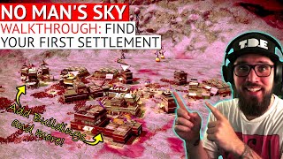 How to Find your First Settlement in No Mans Sky [upl. by Ellekram877]