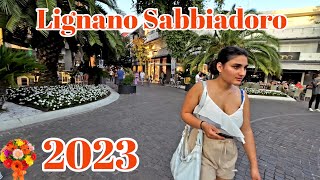 Lignano Sabbiadoro Italy  walking tour August 2023 [upl. by Nedyaj]