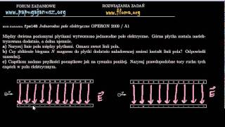 Zadania z fizyki  fpe148  Jednorodne pole elektryczne  OPERON 2009  A1  Matura z fizyki [upl. by Tacy]