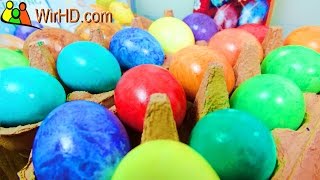 Eier Färben Marmorierte Ostereier Coloring Easter Eggs Basteln zu Ostern [upl. by Ettessil]