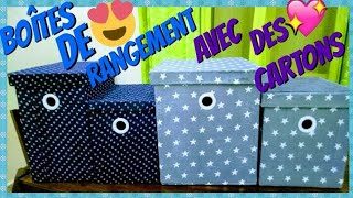 📦transformer un carton en boîte de rangement 📦transform a box into a storage box📦 [upl. by Ariaek665]