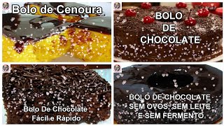 4 Receitas de Bolos Caseiros [upl. by Luna100]