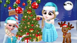 My Talking Angela2 Merry CHristmas Elsa New Update Cosplay ❄️🧑‍🎄 [upl. by Edithe]