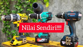 jangan kaget  dewalt DCD796 vs Bosch 18VEC vs DCA ADJZ0313 [upl. by Chariot]