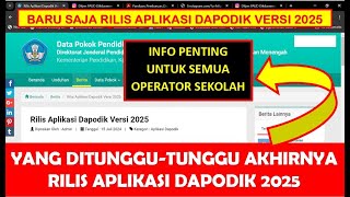 BARU SAJA RILIS APLIKASI DAPODIK VERSI 2025 PAHAMI URUTAN CARA DOWNLOAD UPDATE DAN INSTALNYA [upl. by Elinor]