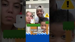 Mom Dad and son trying Scream chicken Challenge shorts family challenge [upl. by Milissent162]