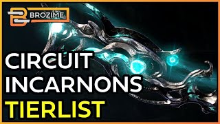 COMPLETE CIRCUIT INCARNON TIERLISTwith Builds  Warframe [upl. by Leffen460]