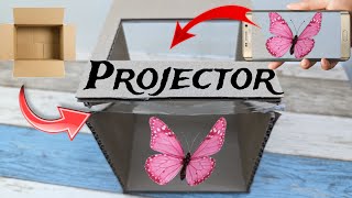 Easy DIY Projector Using Cardboard and Smartphone  Build a Cardboard Projector in Minutes [upl. by Thgirw]