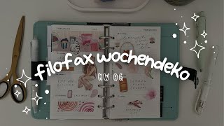 Filofax Wochendeko KW 06 2024 filofaxing  heartsfailing [upl. by Fleeman232]