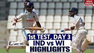 IND vs WI 1st Test Day 3 Highlights India vs West Indies Highlights  Today Match Highlights [upl. by Hrutkay43]