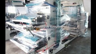 4 color Flexographic Printing Machine Aluminium Foil Printing [upl. by Cichocki]