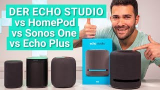 Amazon Echo Studio  So schlägt er sich gegen Apple HomePod Sonos One und Echo Plus [upl. by Maisie]