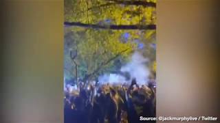 Rioters Charge Police After Explosion Near White House [upl. by Ihn]