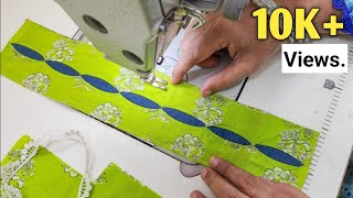 Wow Simple amp Sober Kurti neck design नया और यूनिक Neck Design Tutorial Easy DIY with printed fabric [upl. by Rogerson]