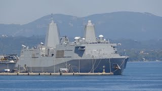 Corfu Ships  USS New York LPD21 Kerkyra Express amp Agia Eirini  July 2024 [upl. by Bengt617]