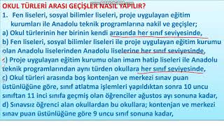 LİSELER ARASI NAKİL VE GEÇİŞ İŞLEMLERİ NASIL YAPILIR [upl. by Ayhay41]