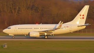 FullHD Privatair Boeing 737700BBJ taxi amp takeoff at GenevaGVALSGG [upl. by Longan267]