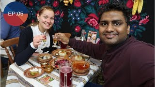 Indian Trying Russian Food with Beautiful Girl  Must Watch [upl. by Auhsot]