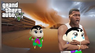 GTA 5  Franklin Shinchan And Pinchan Running From Deadly Sandstorm in Gta 5 [upl. by Myron709]