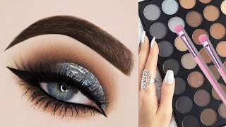 how to rock grey silvery eyeshadow grey eyes makeup look [upl. by Ibrad835]