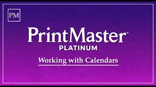 How to create a calendar in 2 minutes in PrintMaster 2019 [upl. by Anigger]