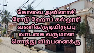 coimbatore Avinashi Road Hope collage commercialResidential Rental income property for sale [upl. by Gnik338]