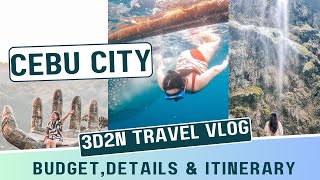 CEBU  3D2N TRAVEL VLOG budget details amp itinerary [upl. by Eeliah]