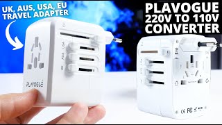 PLAVOGUE 220V to 110V Voltage Converter and Travel Adapter REVIEW [upl. by Novled397]