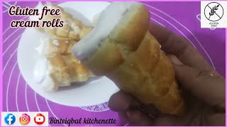 Gluten free Cream Rolls Recipe Cream Rolls recipe by BinteIqbal kitchenette  Gluten free Recipe [upl. by Iblok155]