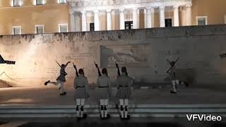 Changing of The Guards Ceremony Athens Greece August 2018 [upl. by Nylssej28]