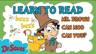 Learn to Read with Dr Seuss Babies  Mr Brown Can Moo  Brand New Full Episode  Dr Seuss Phonics [upl. by Trahurn]